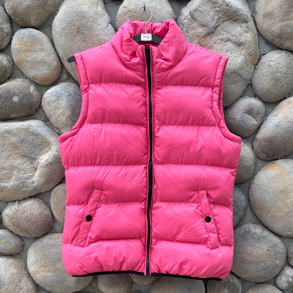 Take Two Clothing Co.  Pink Puffer Vest - Sleeveless Zip Front